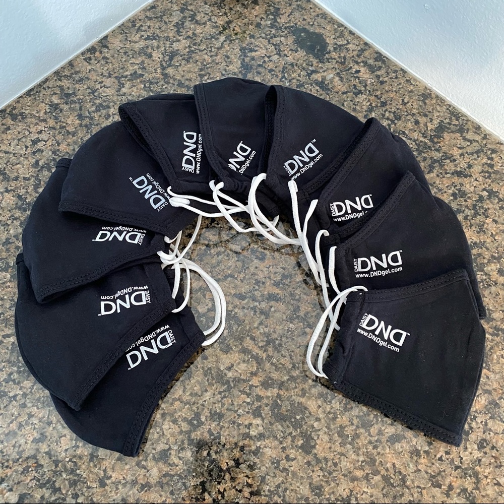 10 Pcs Daisy DND Reusable Cloth Adult Face Masks Black